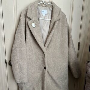 Daily Ritual Beige Teddy Jacket